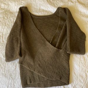 Ballet back olive green aerie sweater!